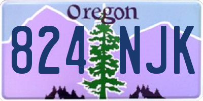OR license plate 824NJK