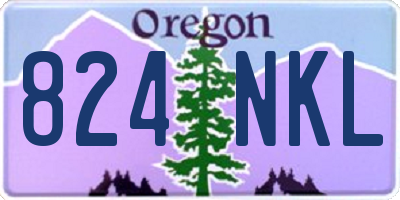 OR license plate 824NKL