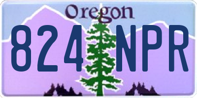 OR license plate 824NPR