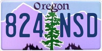 OR license plate 824NSD