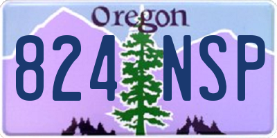 OR license plate 824NSP