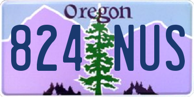 OR license plate 824NUS