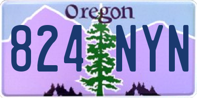 OR license plate 824NYN