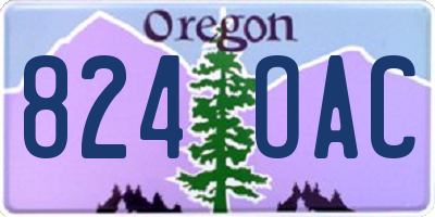 OR license plate 824OAC