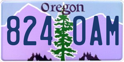 OR license plate 824OAM