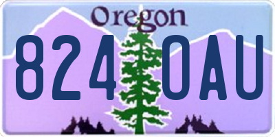 OR license plate 824OAU
