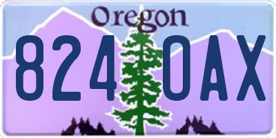 OR license plate 824OAX