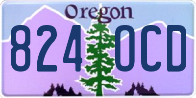 OR license plate 824OCD