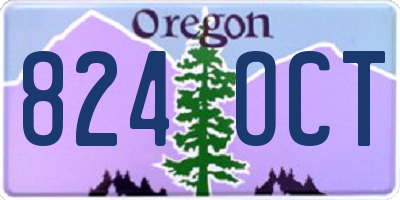 OR license plate 824OCT