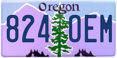 OR license plate 824OEM