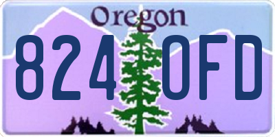 OR license plate 824OFD