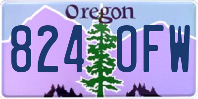 OR license plate 824OFW