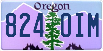OR license plate 824OIM
