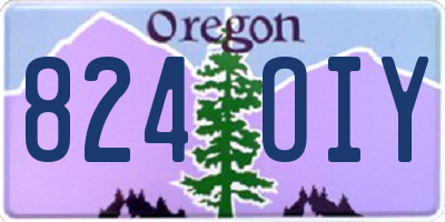 OR license plate 824OIY