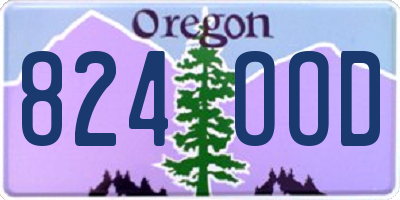 OR license plate 824OOD