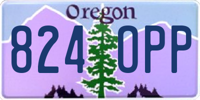 OR license plate 824OPP
