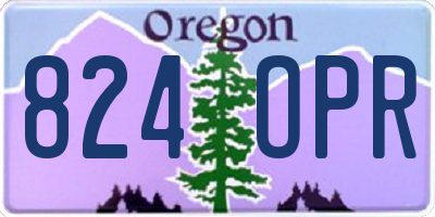 OR license plate 824OPR