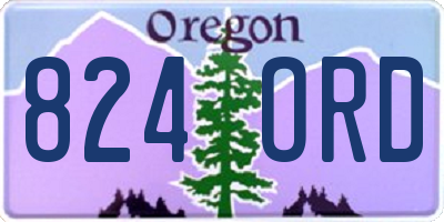 OR license plate 824ORD