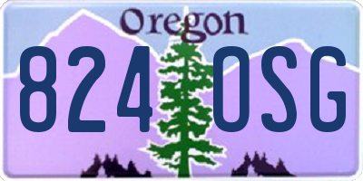 OR license plate 824OSG