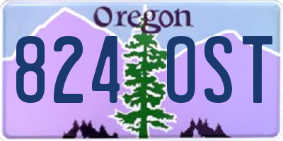 OR license plate 824OST