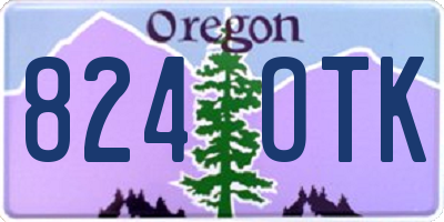 OR license plate 824OTK