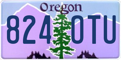 OR license plate 824OTU