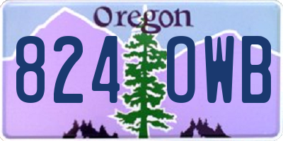 OR license plate 824OWB