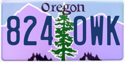 OR license plate 824OWK