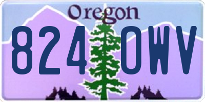 OR license plate 824OWV
