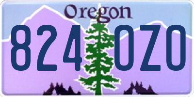 OR license plate 824OZO