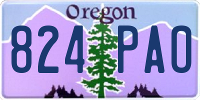 OR license plate 824PAO