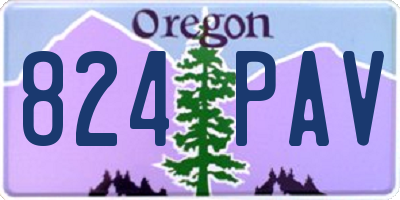 OR license plate 824PAV