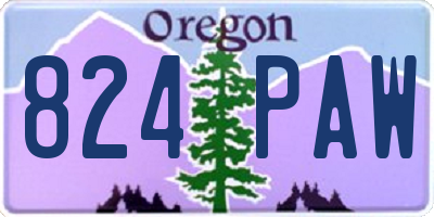 OR license plate 824PAW