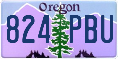 OR license plate 824PBU