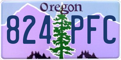 OR license plate 824PFC