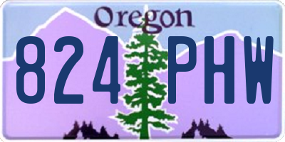 OR license plate 824PHW