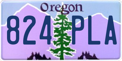 OR license plate 824PLA