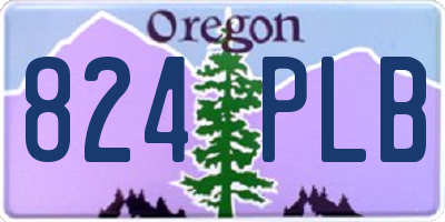 OR license plate 824PLB