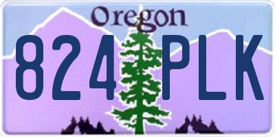 OR license plate 824PLK