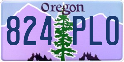 OR license plate 824PLO