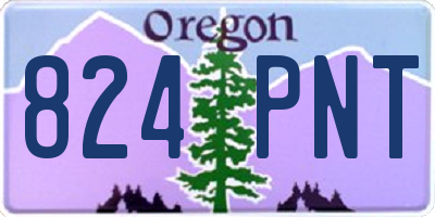 OR license plate 824PNT