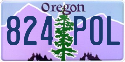 OR license plate 824POL