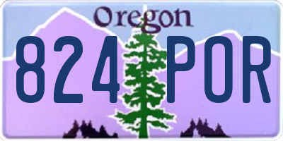 OR license plate 824POR