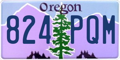 OR license plate 824PQM