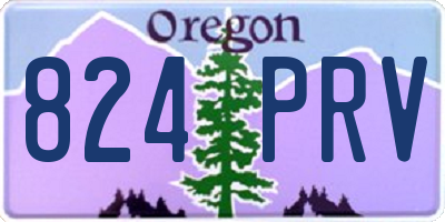OR license plate 824PRV