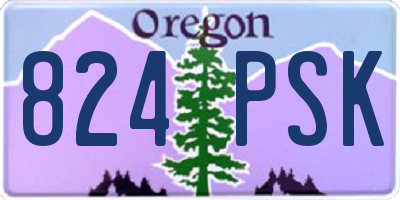 OR license plate 824PSK