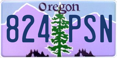 OR license plate 824PSN