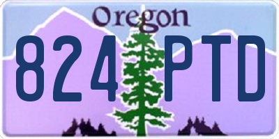 OR license plate 824PTD