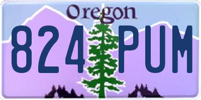 OR license plate 824PUM