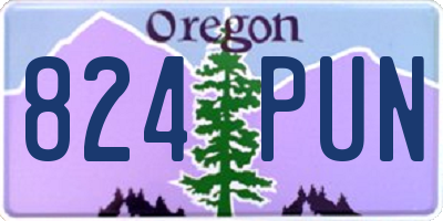 OR license plate 824PUN